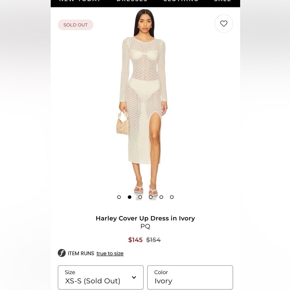 PQ Swim Ivory Coverup Dress